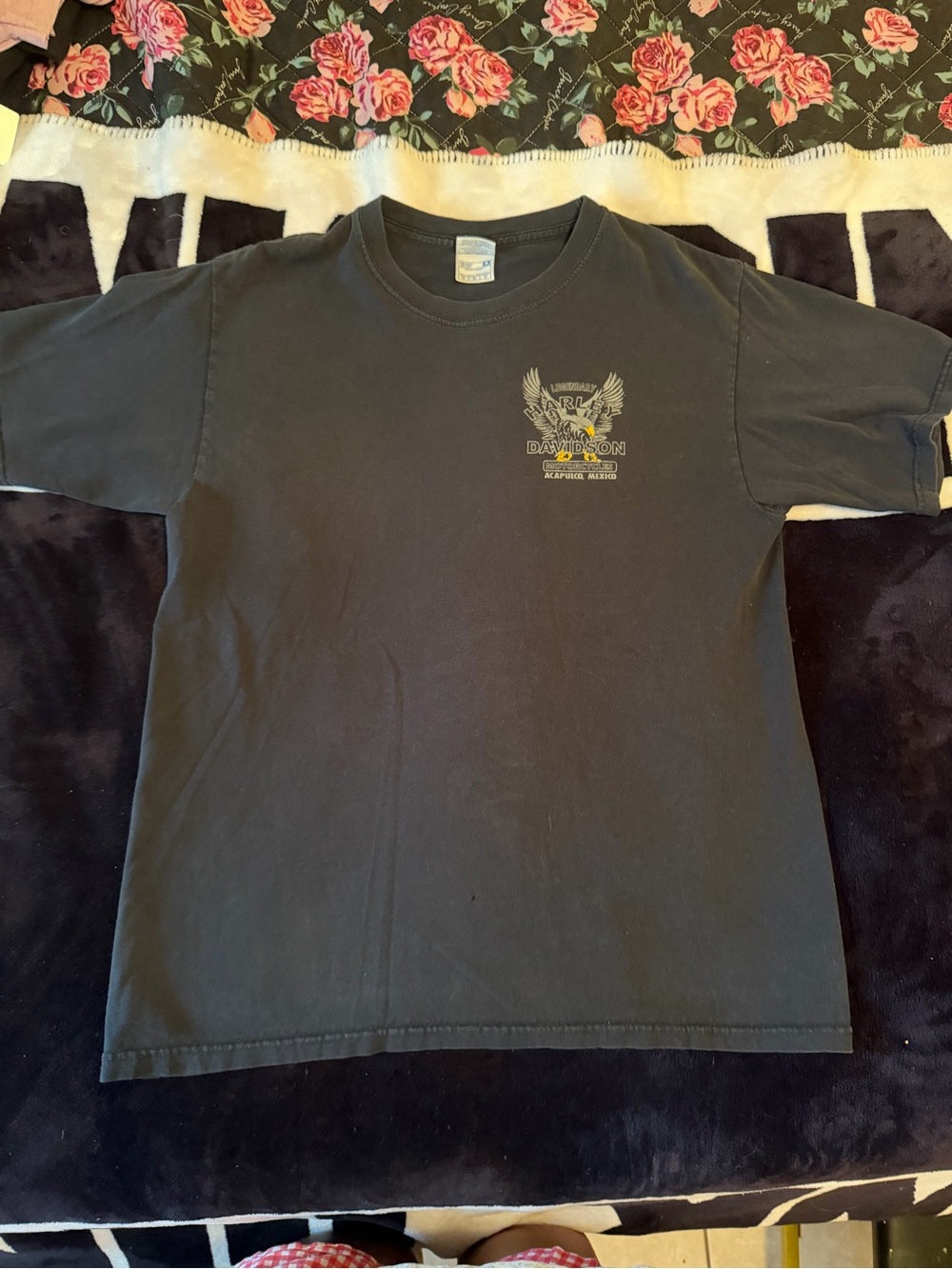 Harley‑Davidson Black Short‑Sleeve Tee with Eagle Graphic